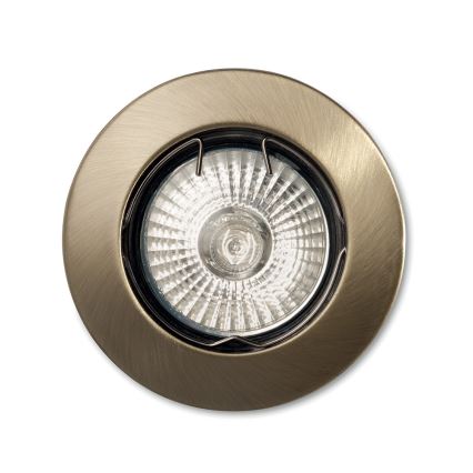 Ideal Lux - Set of 3 JAZZ recessed downlights 1x GU10/50W/230V Ø 7.7 cm, bronze finish
