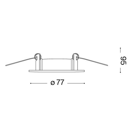 Ideal Lux - Set of 3 JAZZ recessed downlights 1x GU10/50W/230V Ø 7.7 cm, bronze finish