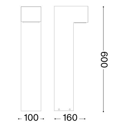 Ideal Lux - SIRIO Outdoor Light, 2xGX53/9W/230V, 60 cm, IP65, Brown