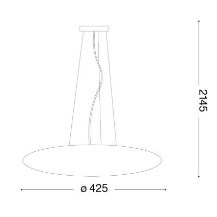 Ideal Lux - SMARTIES Cable Pendant 3xE27/42W/230V, Ø 42.5 cm, White