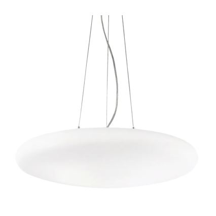 Ideal Lux - SMARTIES cable-suspended chandelier, 5 x E27 (max 42W), 230V, Ø 60 cm, white