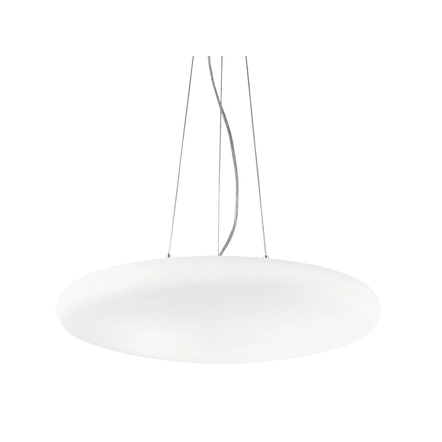 Ideal Lux - SMARTIES cable-suspended chandelier, 5 x E27 (max 42W), 230V, Ø 60 cm, white