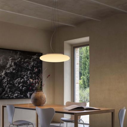 Ideal Lux - SMARTIES cable-suspended chandelier, 5 x E27 (max 42W), 230V, Ø 60 cm, white