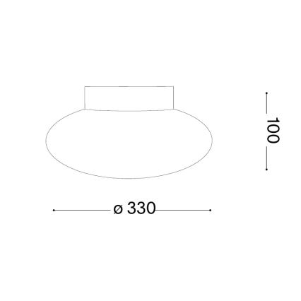Ideal Lux - SMARTIES Ceiling Light 1x E27, 42W, 230V, Ø 33 cm, White