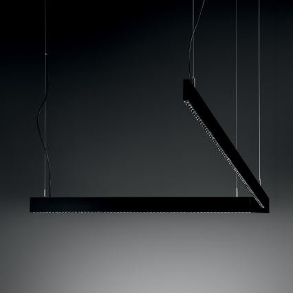 Ideal Lux - STEEL LED Cable Pendant Light, 29W, 230V, 4000K, CRI 90, 120 cm, Black