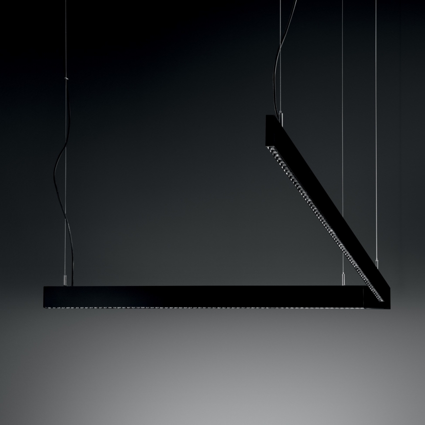 Ideal Lux - STEEL LED Cable Pendant Light, 29W, 230V, 4000K, CRI 90, 120 cm, Black