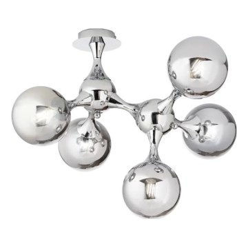Ideal Lux - Surface-mounted chandelier NODI 5xE14/28W/230V shiny chrome