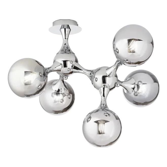 Ideal Lux - Surface-mounted chandelier NODI 5xE14/28W/230V shiny chrome