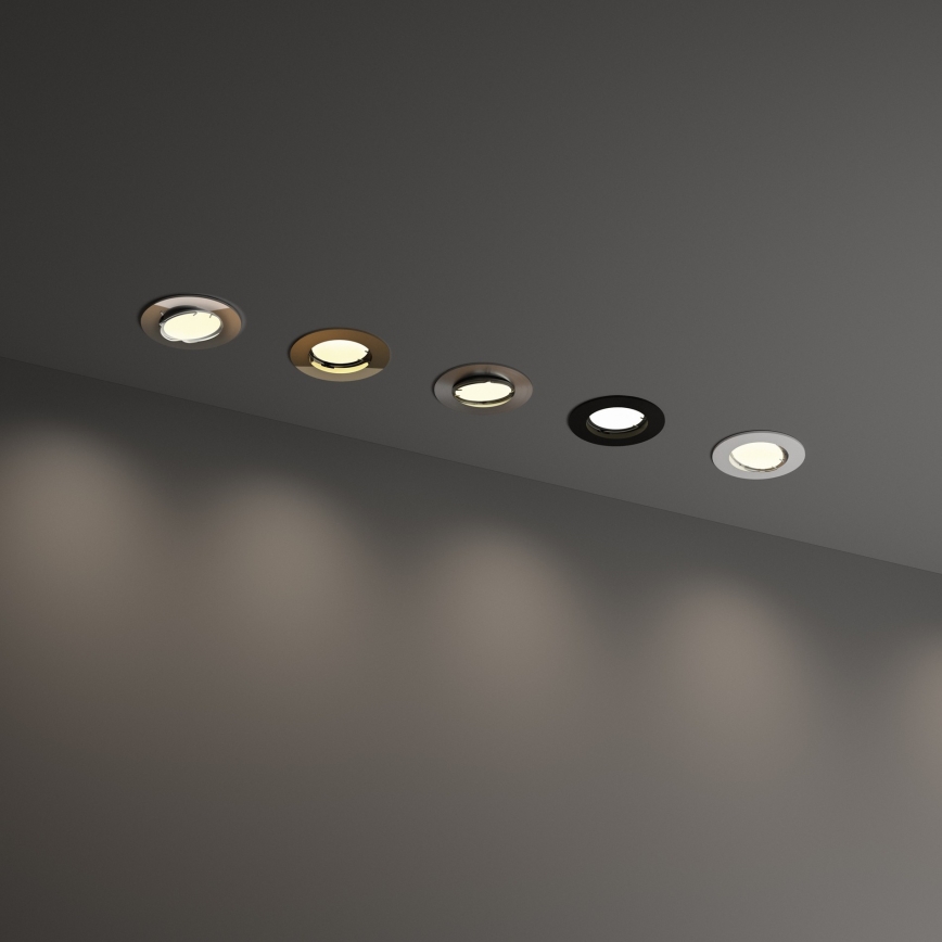 Ideal Lux - SWING recessed downlight 1xGU10/28W/230V Ø 8.2 cm polished chrome