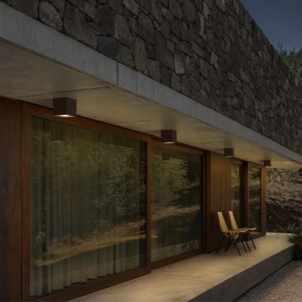 Ideal Lux - TECHO Outdoor Spotlight 1xGU10/20W/230V 15x15 cm IP54 Brown