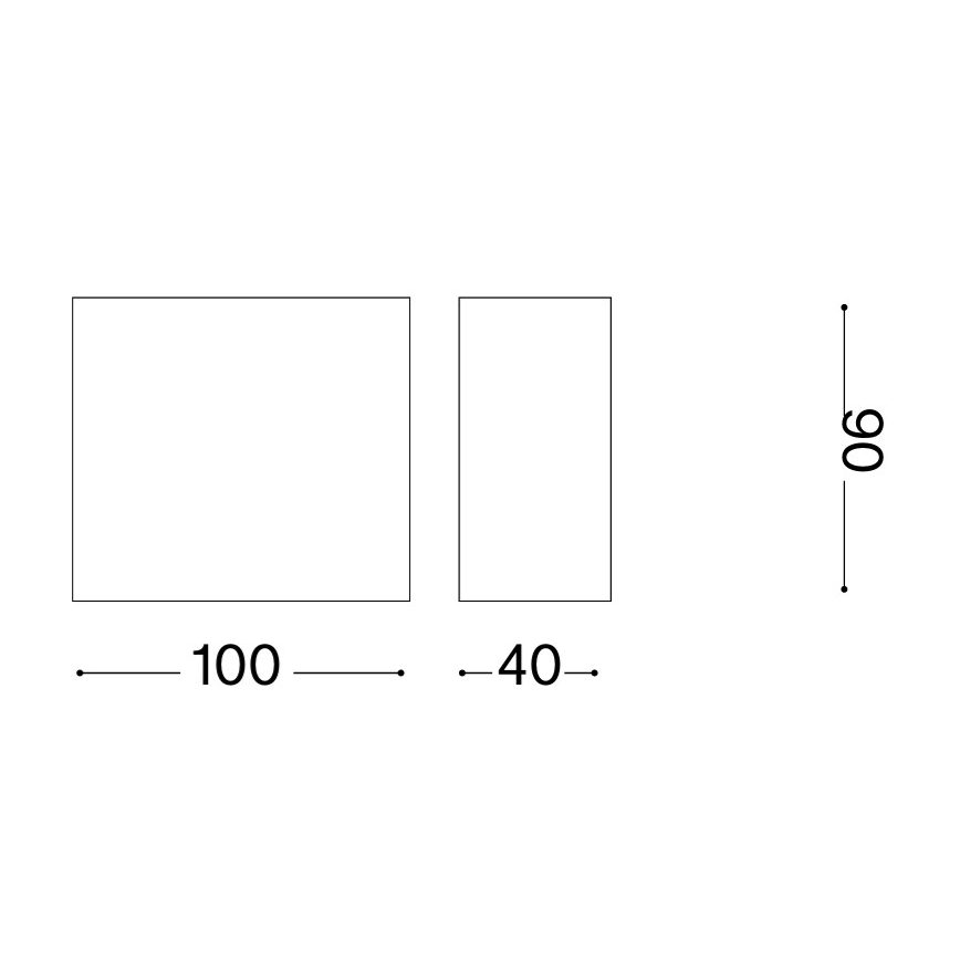 Ideal Lux - TETRIS Outdoor Wall Light 1xG9/15W/230V IP44 brown