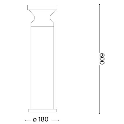 Ideal Lux - TORRE Outdoor Lamp 1xE27/15W/230V, 60 cm, IP65, Brown