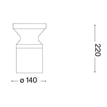Ideal Lux - TORRE Outdoor Light 1xE27/15W/230V 22 cm IP65 brown