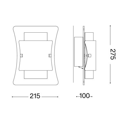 Ideal Lux - TRIPLO Wall Light 1xE27/60W/230V Clear