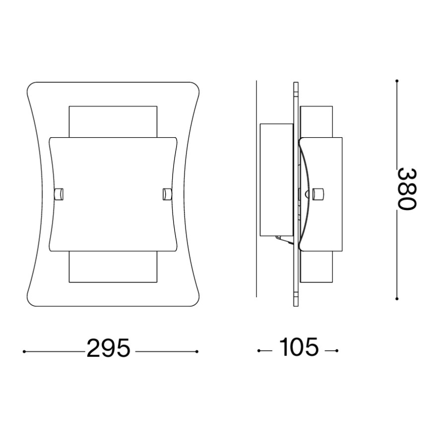 Ideal Lux - TRIPLO Wall Light 2xE27/60W/230V Clear