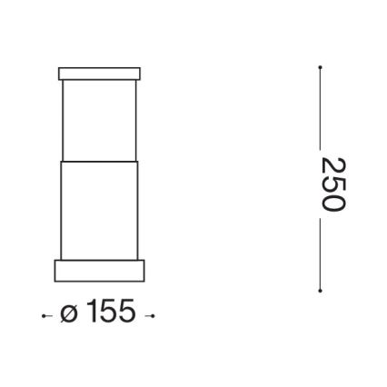 Ideal Lux - TRONCO Outdoor Lamp 1x E27/42W/230V 25 cm IP65 Brown