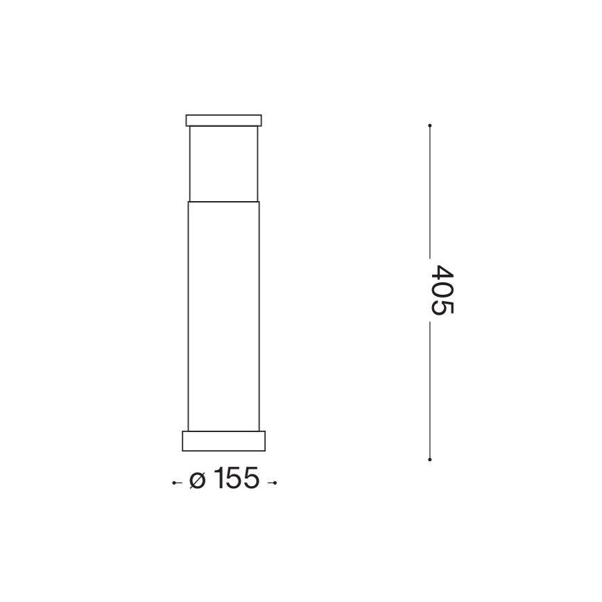 Ideal Lux - TRONCO Outdoor Lamp 1xE27/42W/230V 40 cm IP65 Black