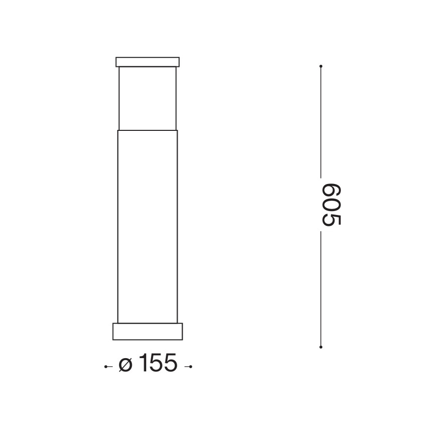 Ideal Lux - TRONCO Outdoor lamp 1xE27/42W/230V 60 cm IP65 brown