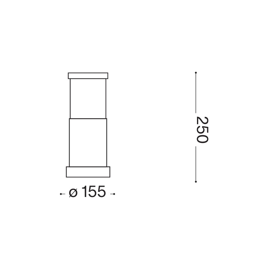 Ideal Lux - TRONCO Outdoor light 1xE27/42W/230V 25 cm IP65 Anthracite