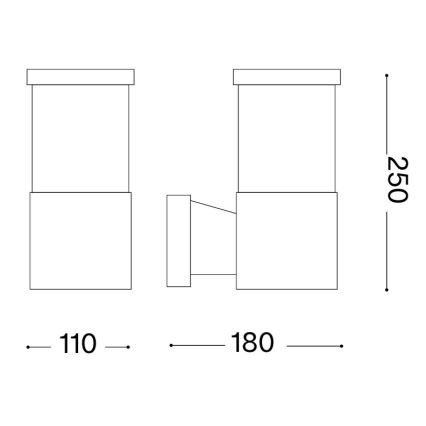 Ideal Lux - TRONCO Outdoor Wall Light 1xE27/42W/230V IP44 Brown