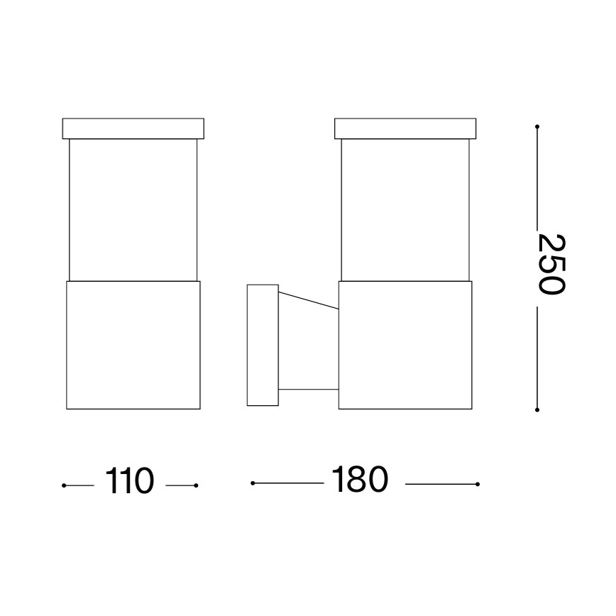 Ideal Lux - TRONCO Outdoor Wall Light 1xE27/42W/230V IP44 Brown