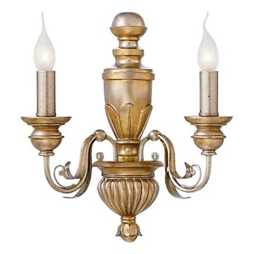 Ideal Lux - Wall lamp FIRENZE 2xE14/40W/230V gold