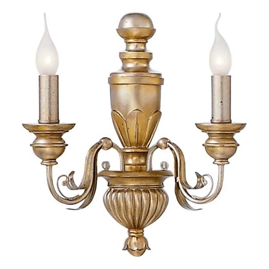 Ideal Lux - Wall lamp FIRENZE 2xE14/40W/230V gold