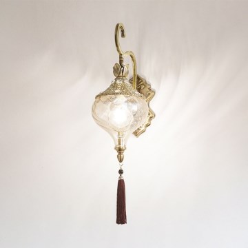 Ideal Lux - Wall lamp HAREM 1xE27/42W/230V brass
