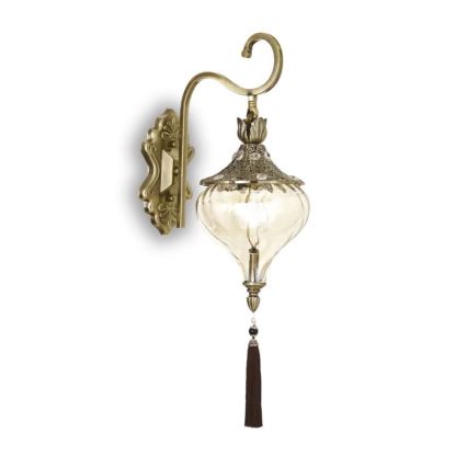 Ideal Lux - Wall lamp HAREM 1xE27/42W/230V brass