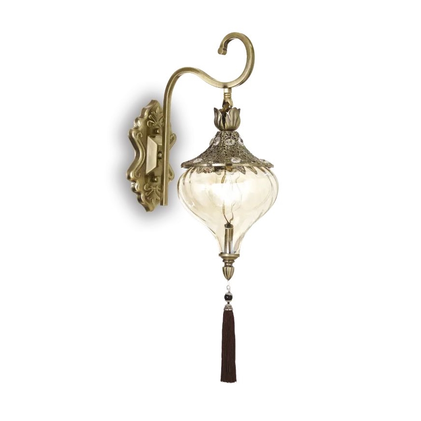 Ideal Lux - Wall lamp HAREM 1xE27/42W/230V brass