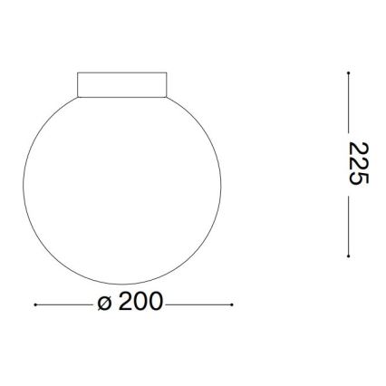 Ideal Lux - Wall light CARTA 1xE27/25W/230V d. 20 cm white