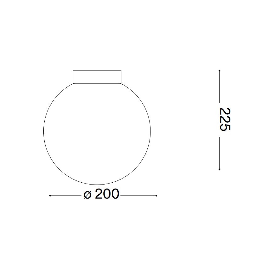 Ideal Lux - Wall light CARTA 1xE27/25W/230V d. 20 cm white