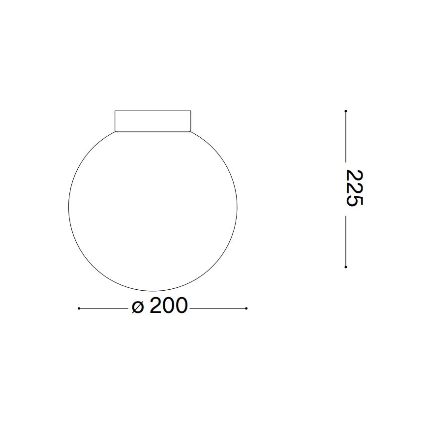 Ideal Lux - Wall light CARTA 1xE27/25W/230V d. 20 cm white