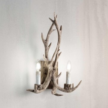 Ideal Lux - Wall light CHALET 2xE14/40W/230V antlers