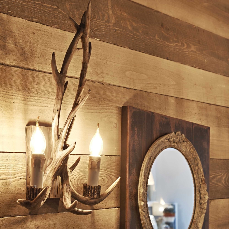 Ideal Lux - Wall light CHALET 2xE14/40W/230V antlers