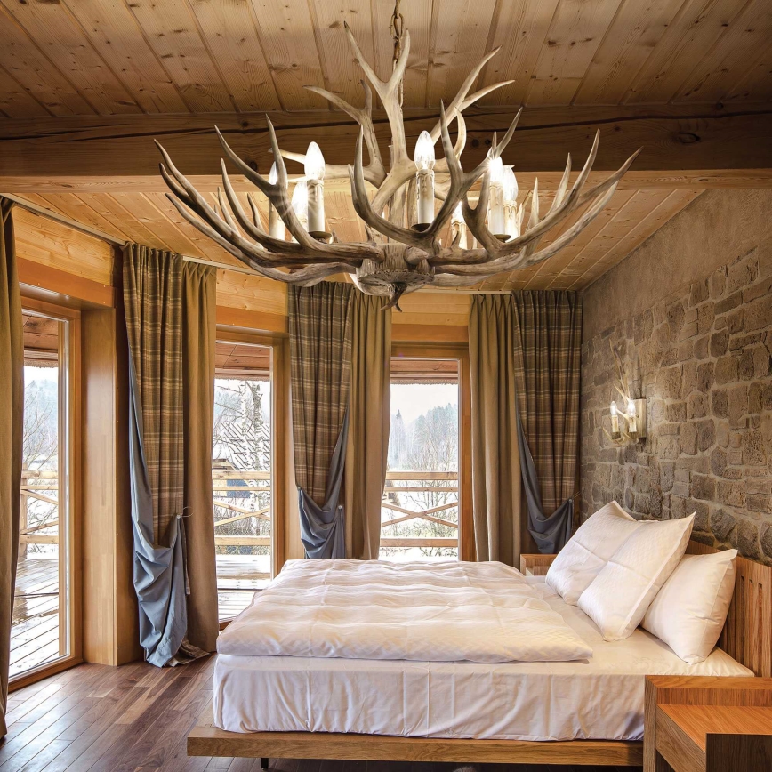 Ideal Lux - Wall light CHALET 2xE14/40W/230V antlers