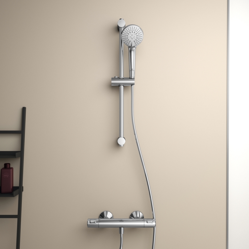 Ideal Standard A7201AA - CERATHERM T25 Thermostatic Shower Mixer, Polished Chrome