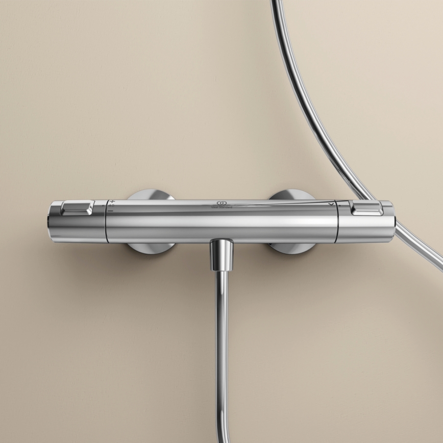 Ideal Standard A7201AA - CERATHERM T25 Thermostatic Shower Mixer, Polished Chrome