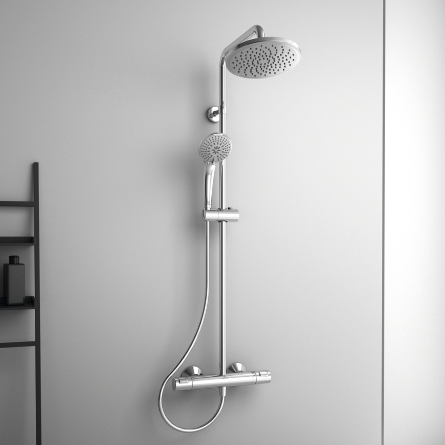 Ideal Standard A7208AA - CERATHERM T25 thermostatic shower set, polished chrome