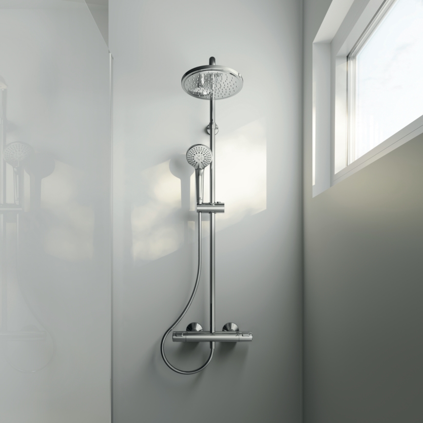 Ideal Standard A7208AA - CERATHERM T25 thermostatic shower set, polished chrome