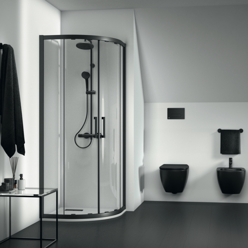 Ideal Standard A7545XG - Shower set with CERATHERM T25 thermostatic mixer, matte black