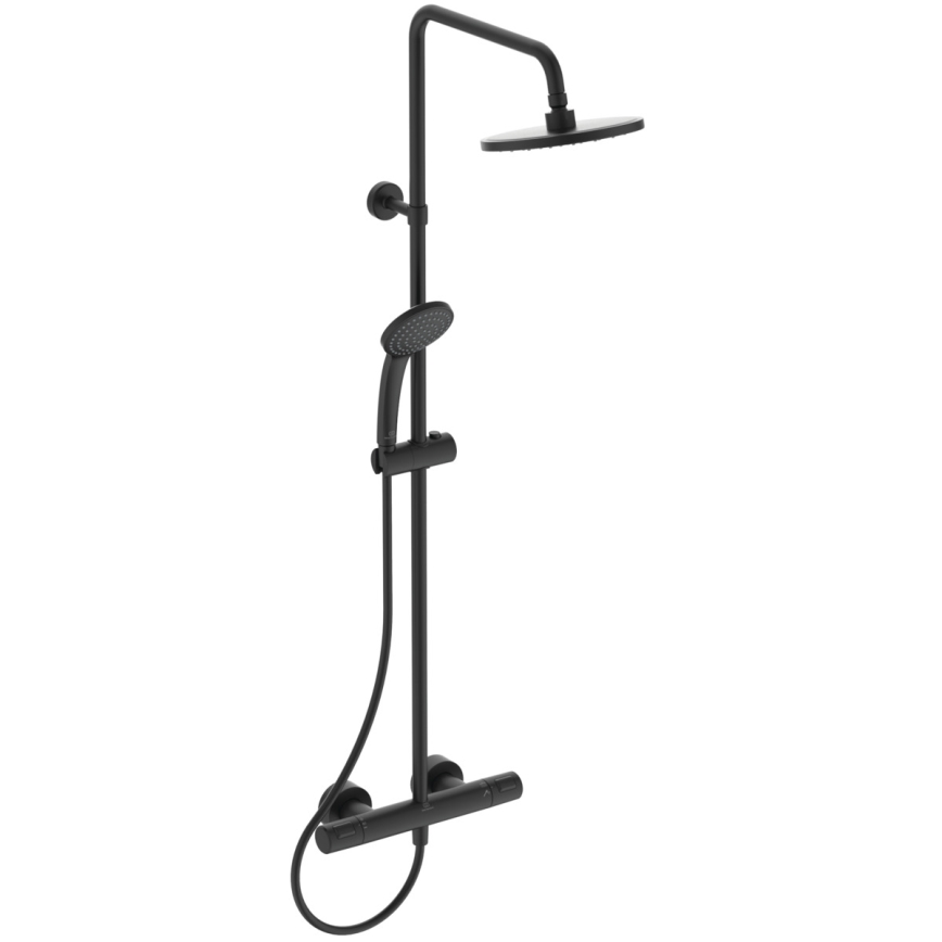Ideal Standard A7545XG - Shower set with CERATHERM T25 thermostatic mixer, matte black