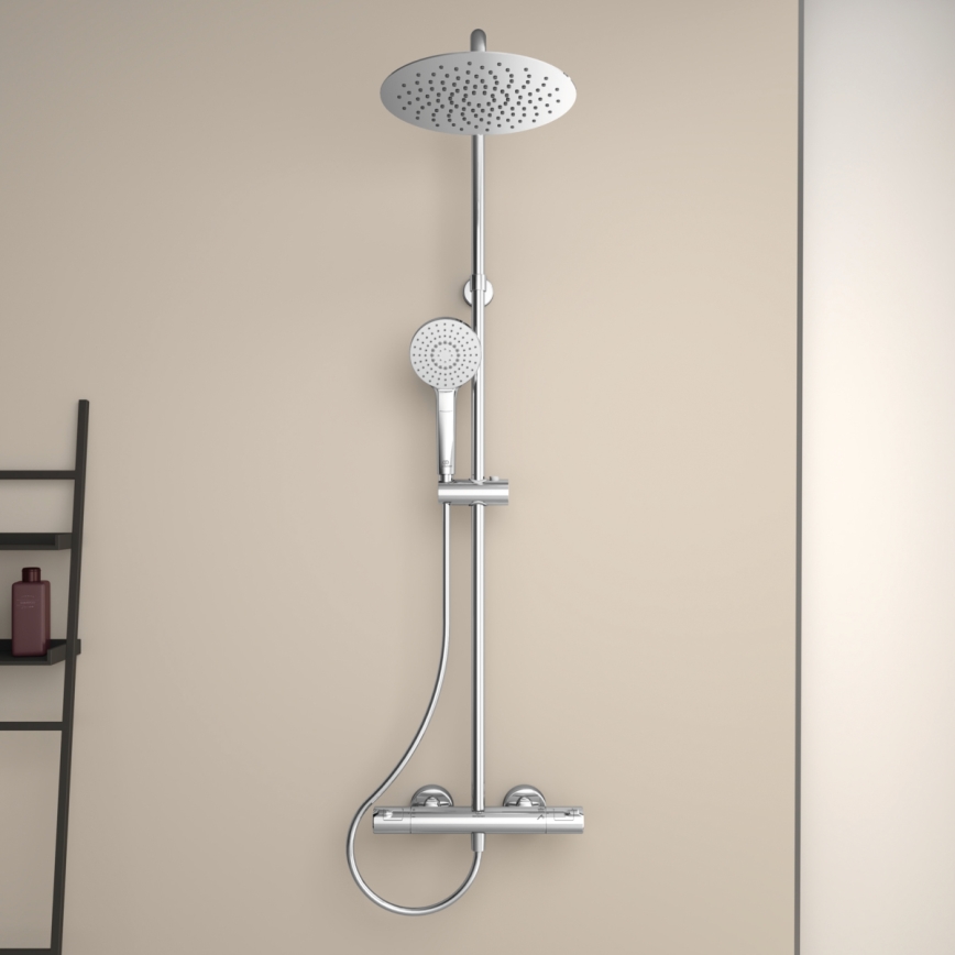 Ideal Standard A7565AA - Shower set with CERATHERM T50 thermostatic mixer, polished chrome