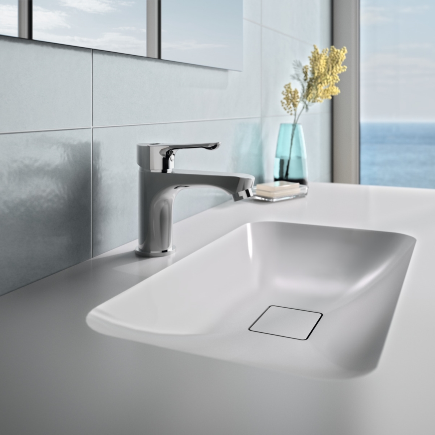 Ideal Standard BC552AA - ALPHA 13.6 cm Washbasin Mixer, Polished Chrome