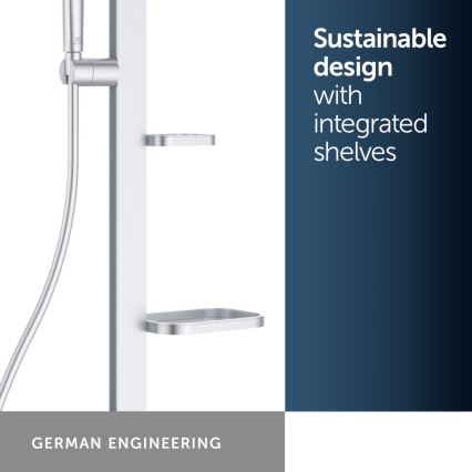 Ideal Standard BD583SI - Shower set with CERATHERM ALU+ thermostatic mixer, matt chrome