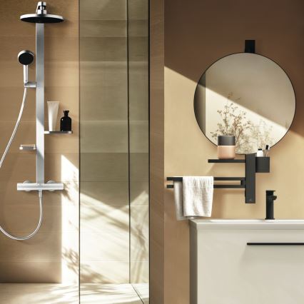 Ideal Standard BD583SI - Shower set with CERATHERM ALU+ thermostatic mixer, silver finish