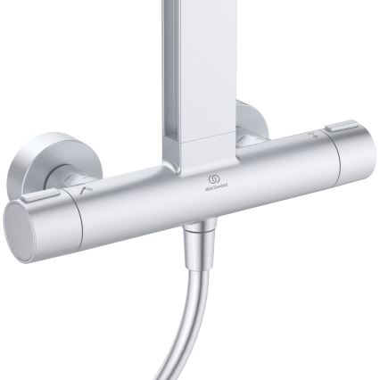 Ideal Standard BD583SI - Shower set with CERATHERM ALU+ thermostatic mixer, silver finish