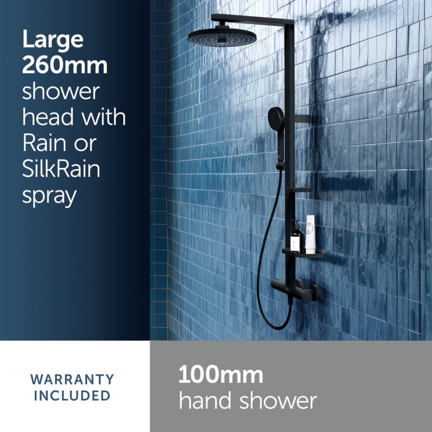 Ideal Standard BD583XG - Shower set with CERATHERM ALU+ mixer, matte black