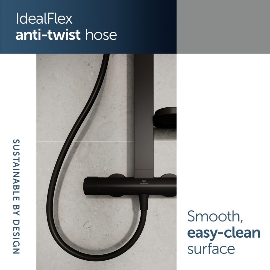 Ideal Standard BD583XG - Shower set with CERATHERM ALU+ mixer, matte black