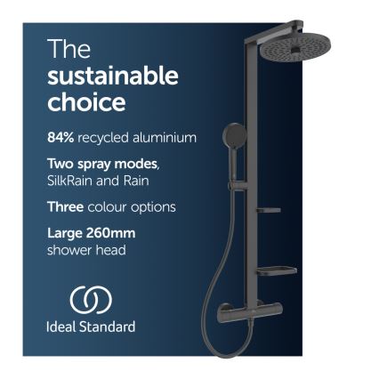 Ideal Standard BD583XG - Shower set with CERATHERM ALU+ mixer, matte black